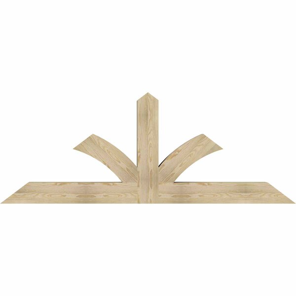 Ekena Millwork Richland Rough Sawn Timber Gable Bracket, Douglas Fir, 84"W x 31"H x 6"D x 6"F, 9/12 Pitch GBW084X31X0606RIC00RDF - main